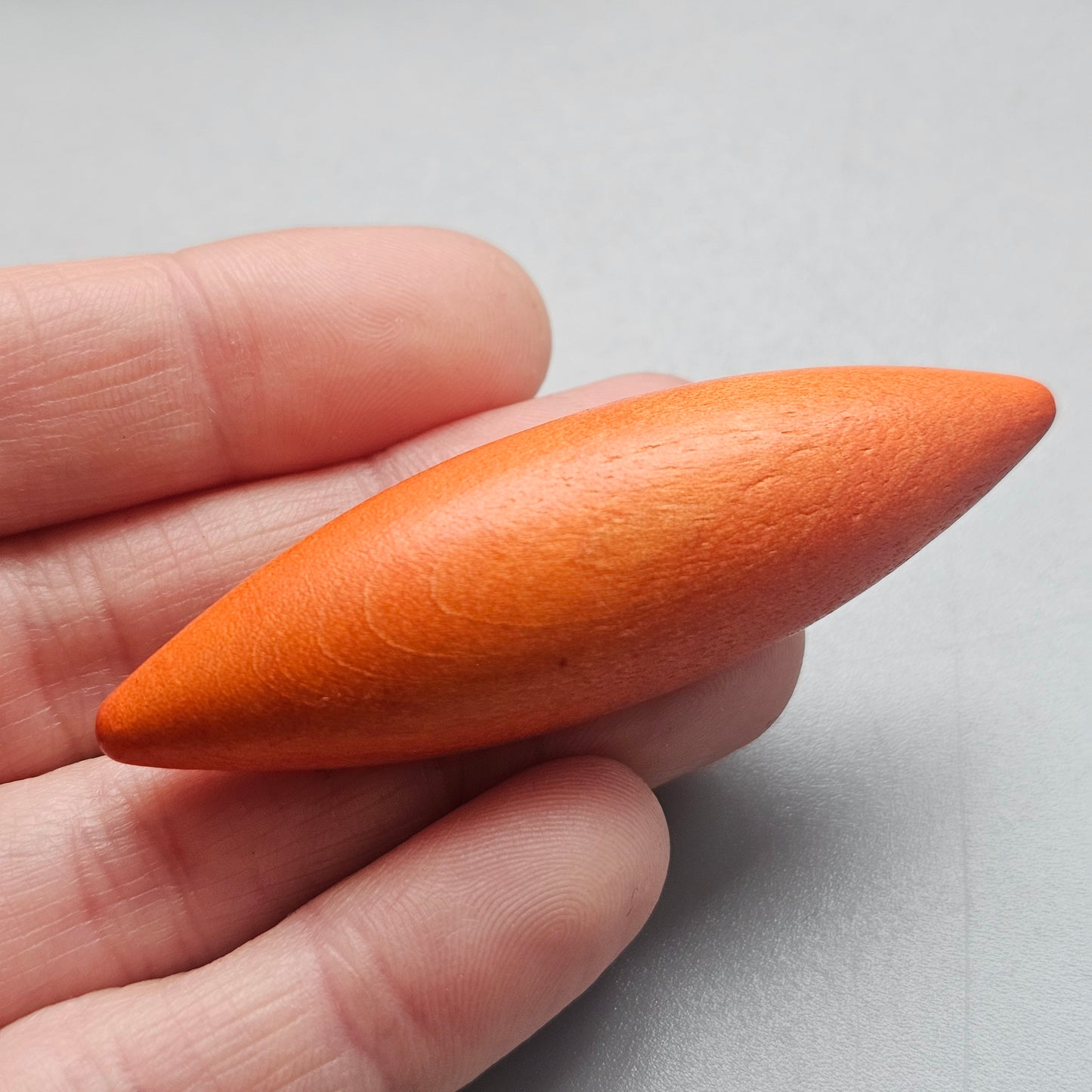 Vintage Aarikka Finland Wooden Orange Brooch – Modernist Scandinavian Design