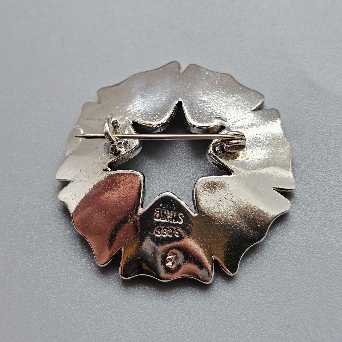 Vintage Norwegian Frank Juhls Kautokeino Silver Lapland Brooch Historical Reproduction Wading Bird