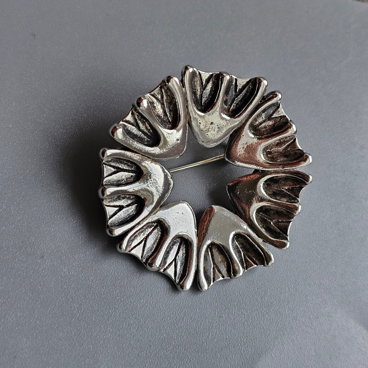 Vintage Norwegian Frank Juhls Kautokeino Silver Lapland Brooch Historical Reproduction Wading Bird