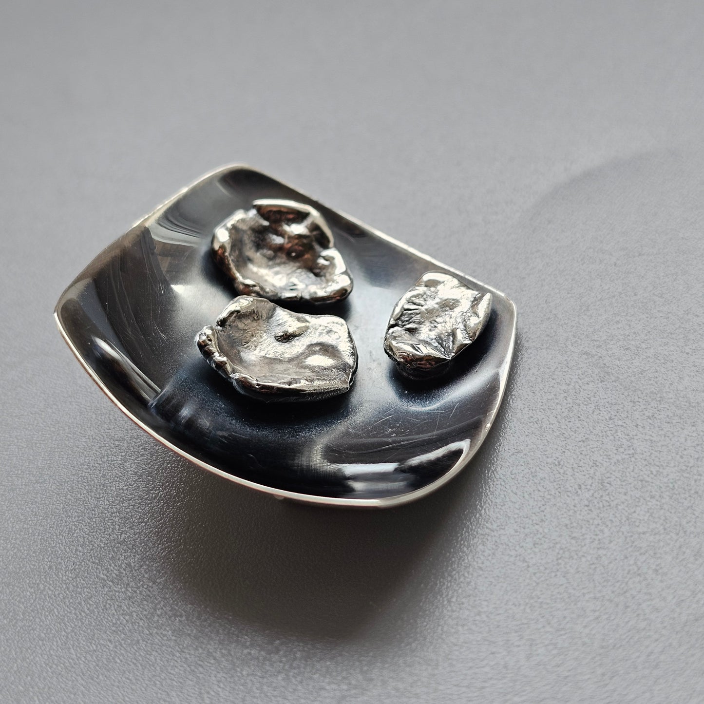 Vintage Modernist Finnish Silver Brooch by Kyminlaakson Kultaseppä