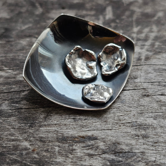 Vintage Modernist Finnish Silver Brooch by Kyminlaakson Kultaseppä