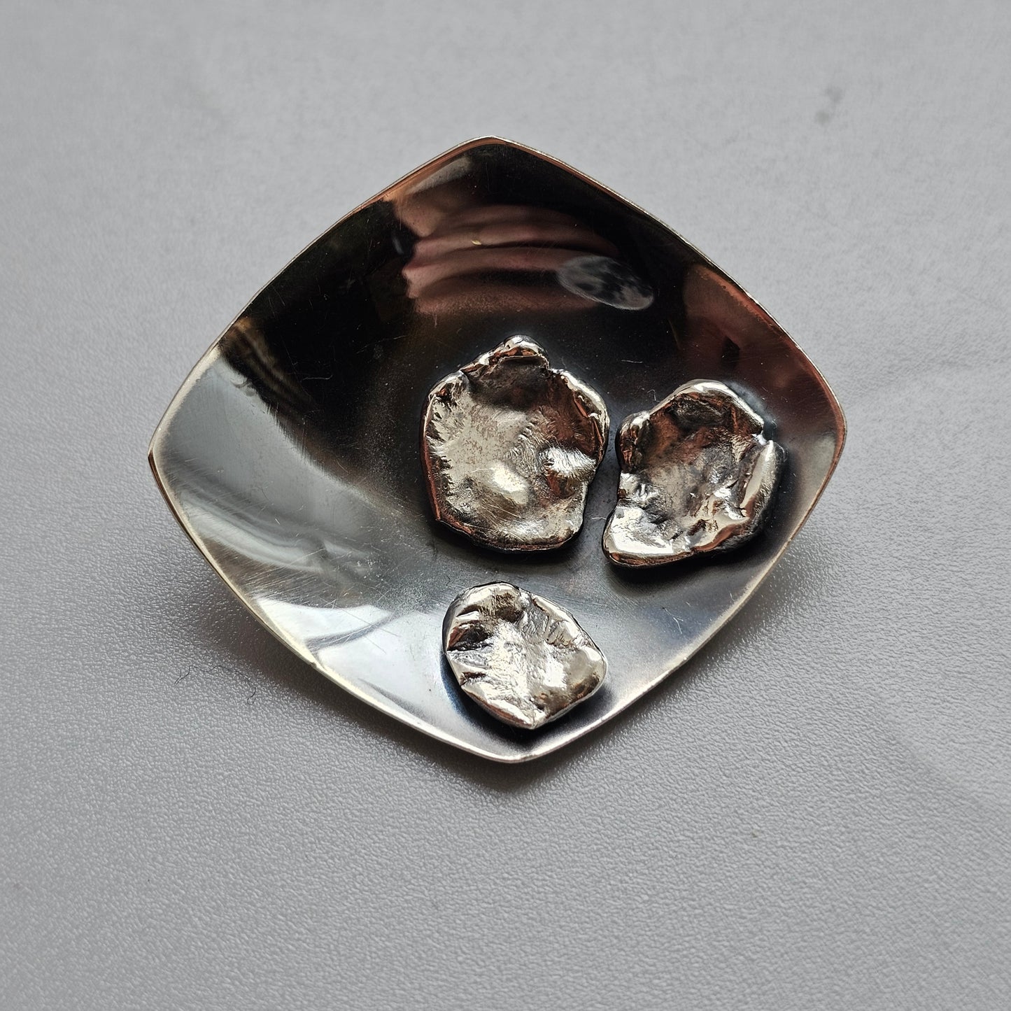 Vintage Modernist Finnish Silver Brooch by Kyminlaakson Kultaseppä