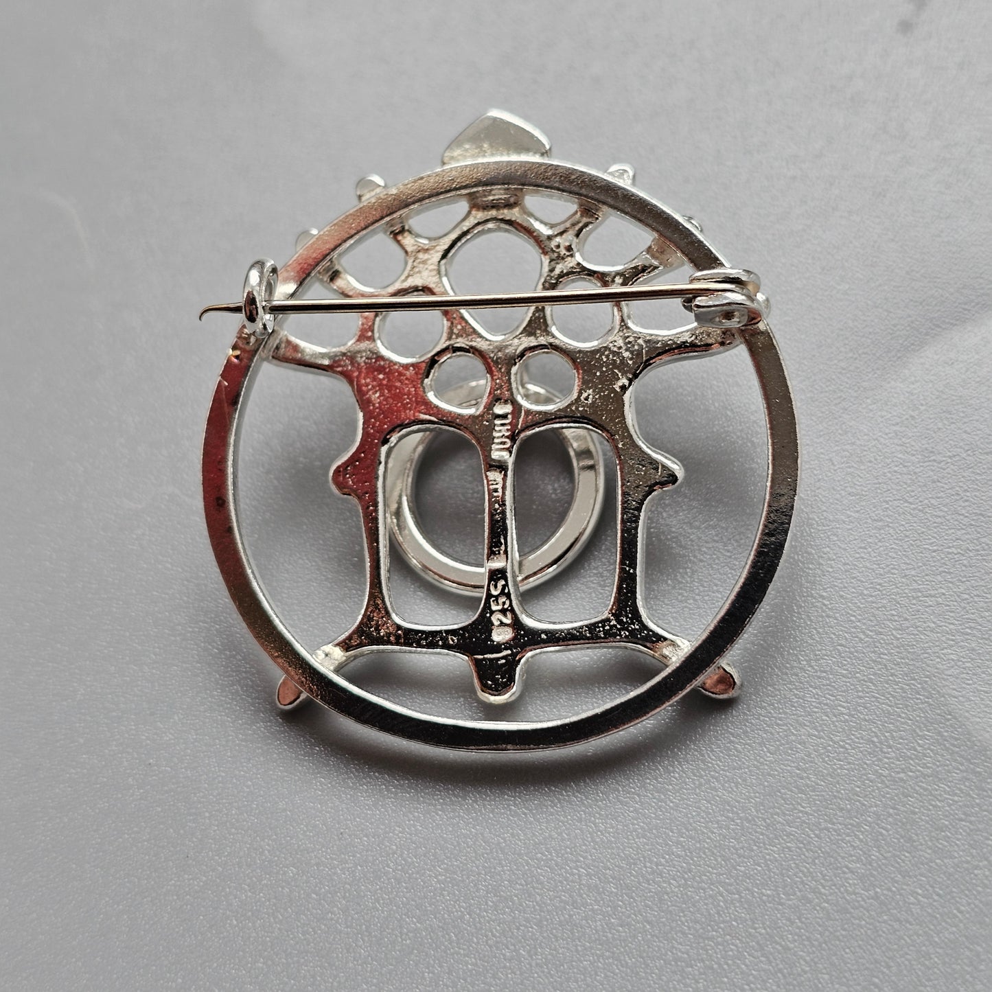 Norwegian Frank Juhls Kautokeino Sterling Silver Lapland Brooch Historical Reproduction Virgin Mary