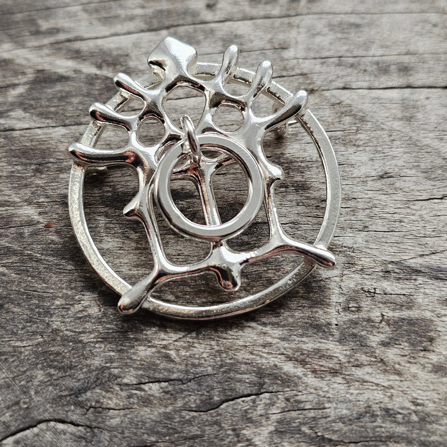 Norwegian Frank Juhls Kautokeino Sterling Silver Lapland Brooch Historical Reproduction Virgin Mary