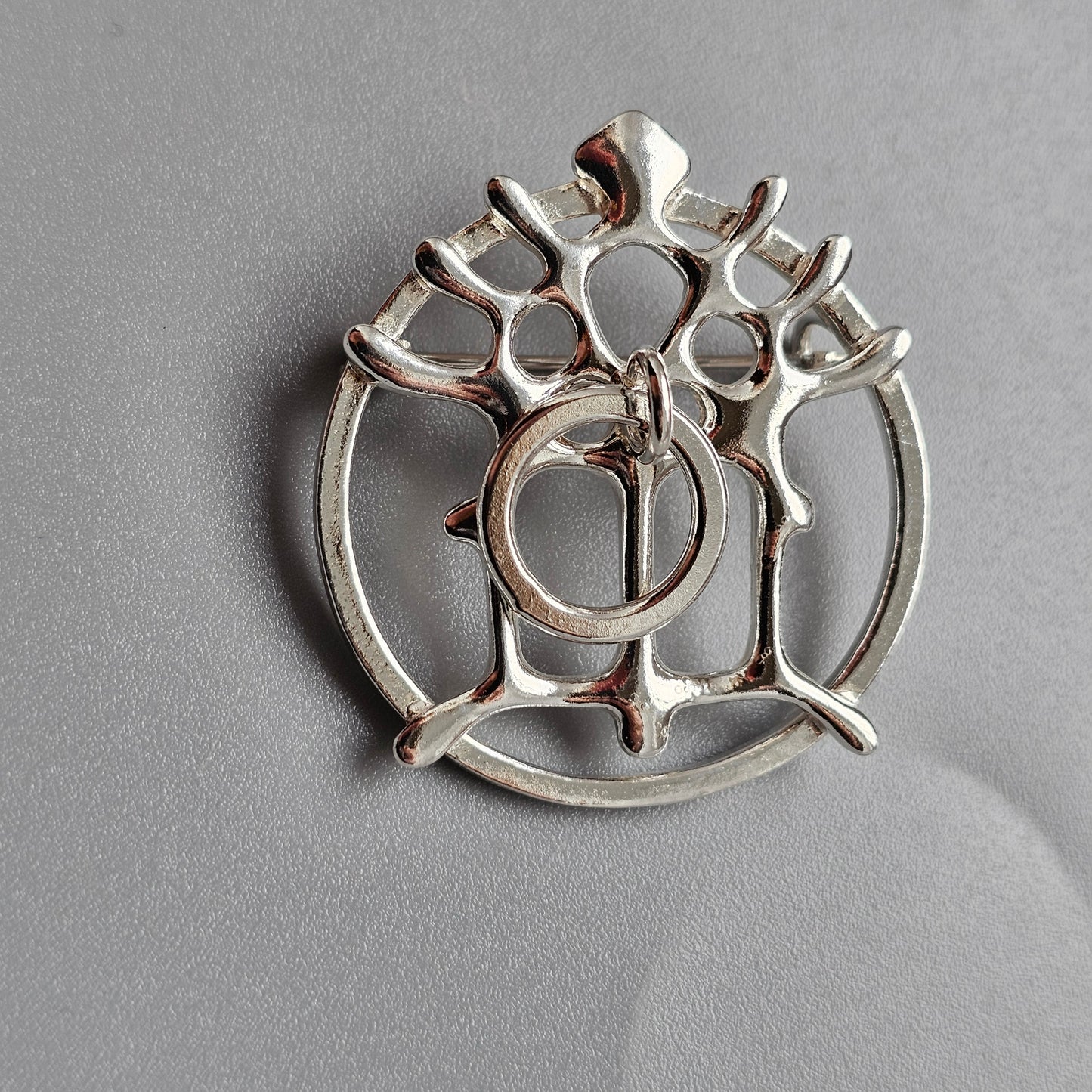 Norwegian Frank Juhls Kautokeino Sterling Silver Lapland Brooch Historical Reproduction Virgin Mary