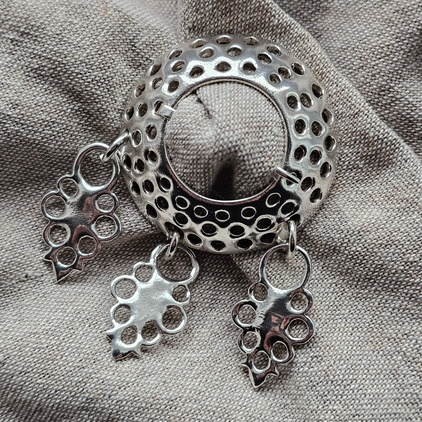 Vintage Norwegian Frank Juhls Kautokeino Silver Lapland Brooch Historical Reproduction Finnish Middle Ages