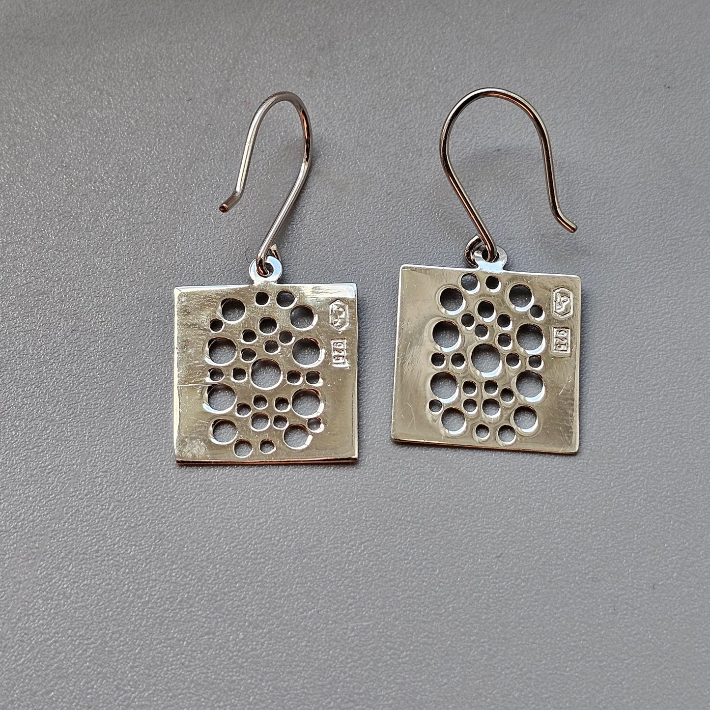 Finnish Liisa Vitali Pitsi Lace Sterling Silver Dangle Earrings
