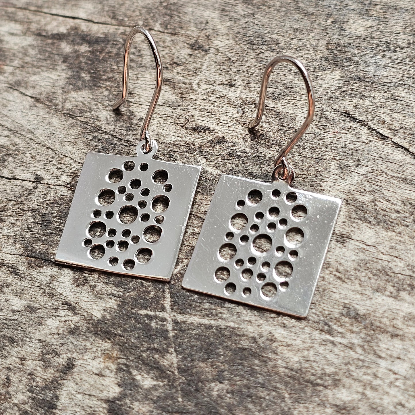 Finnish Liisa Vitali Pitsi Lace Sterling Silver Dangle Earrings