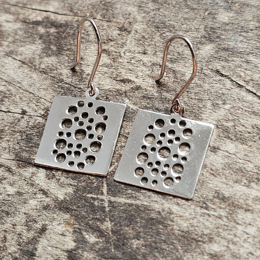 Finnish Liisa Vitali Pitsi Lace Sterling Silver Dangle Earrings