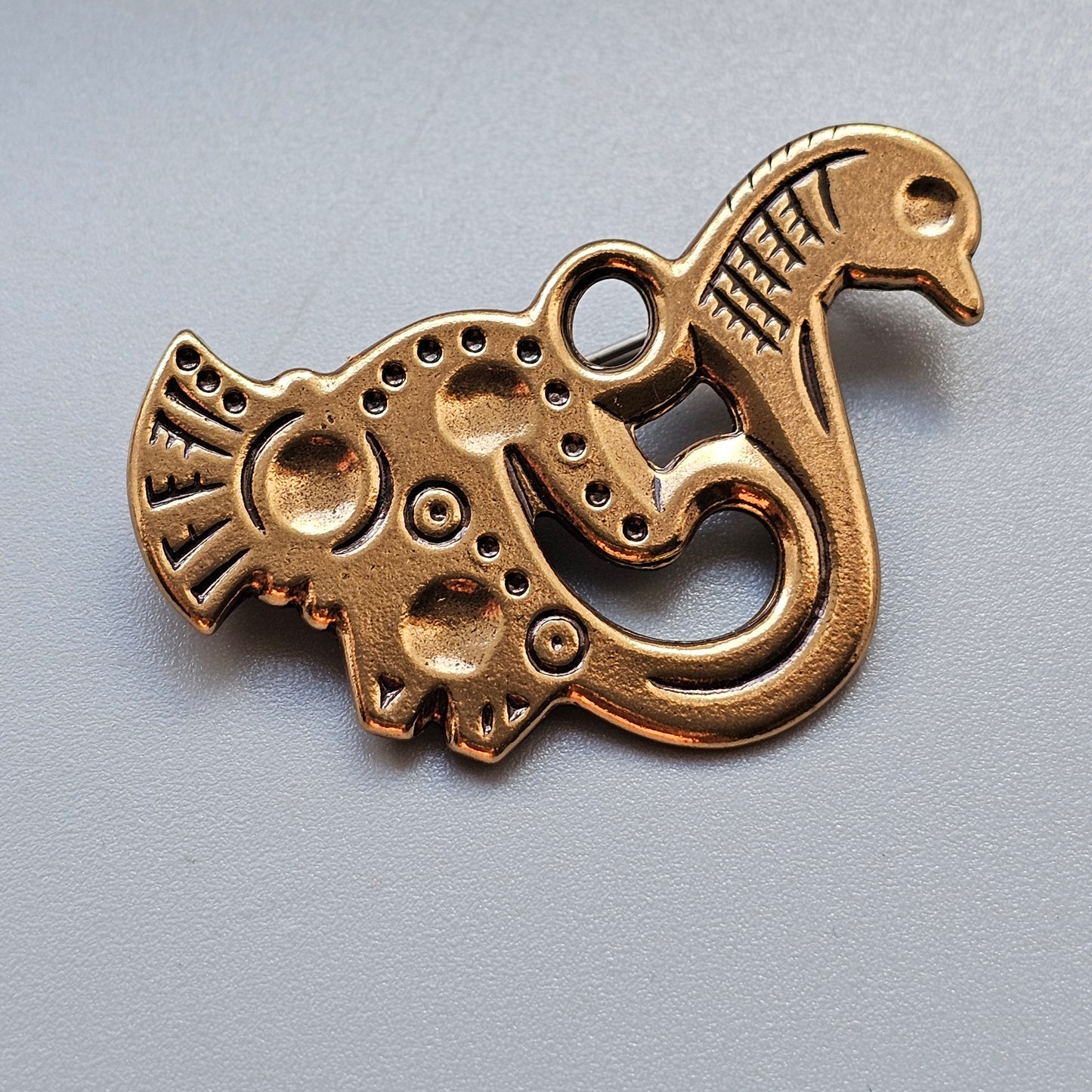 Kalevala Koru Middle Ages Style Bird of Tampere Bronze Brooch