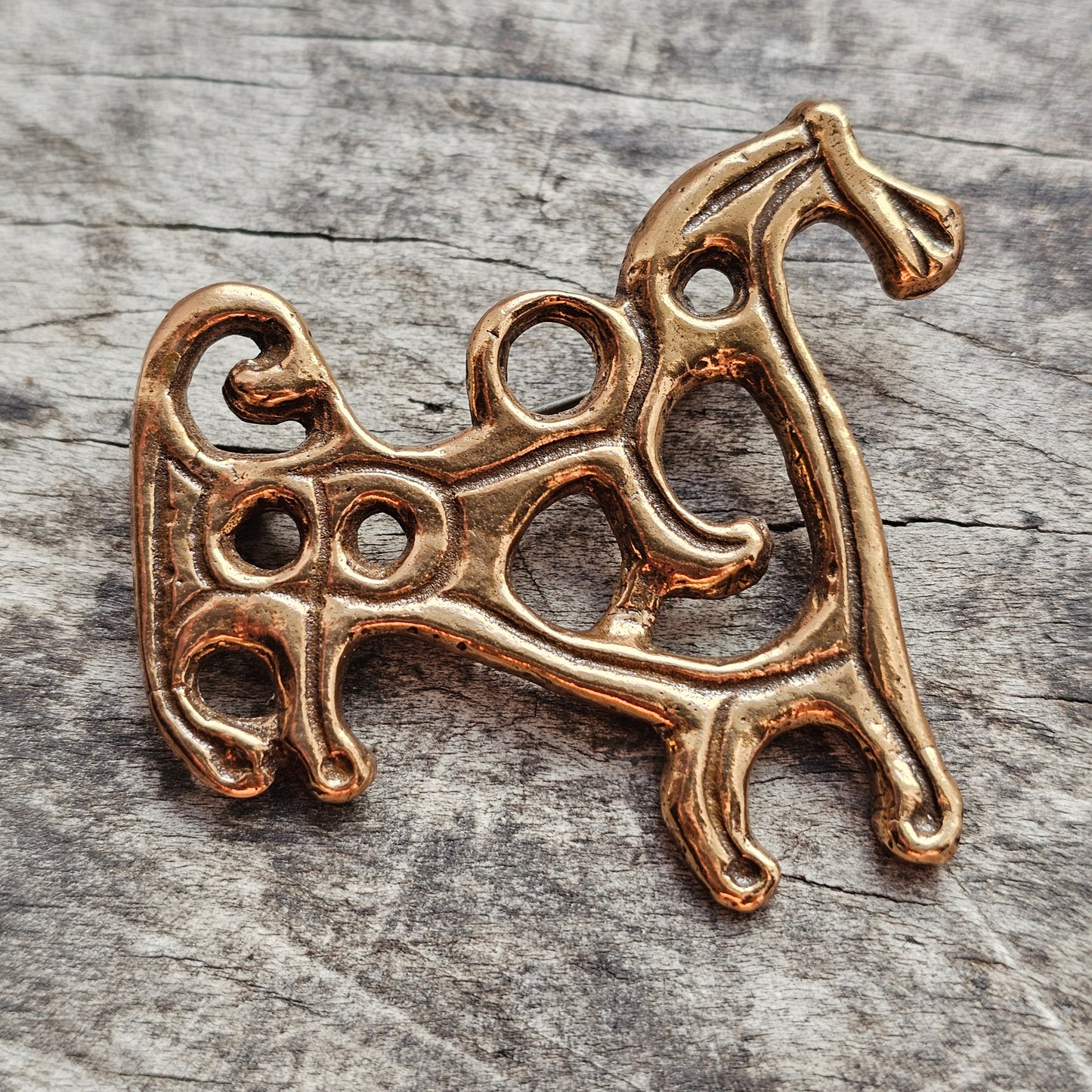 Kalevala Koru Bronze Horse Brooch – 12th Century Finnish Crusade Era Design