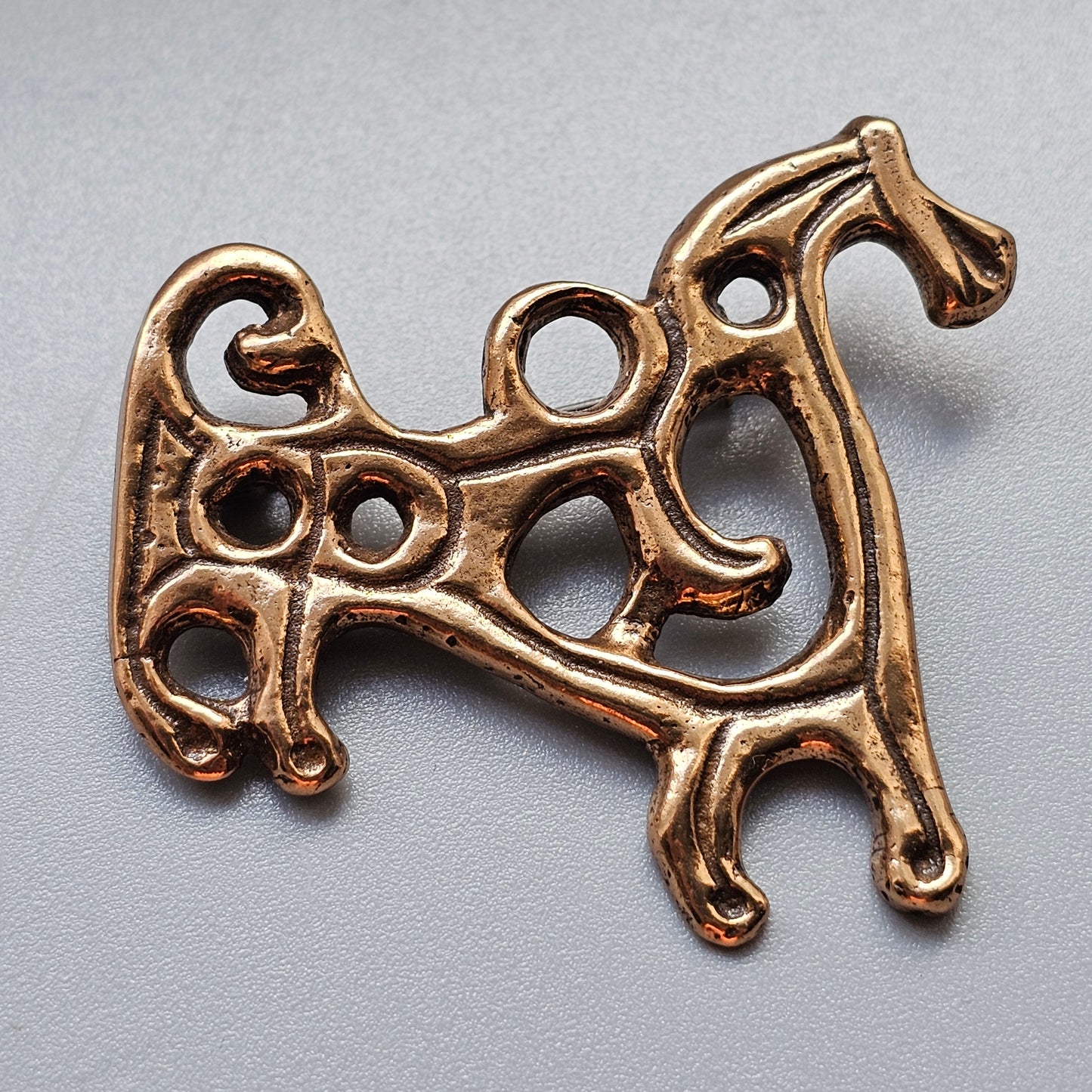 Kalevala Koru Bronze Horse Brooch – 12th Century Finnish Crusade Era Design
