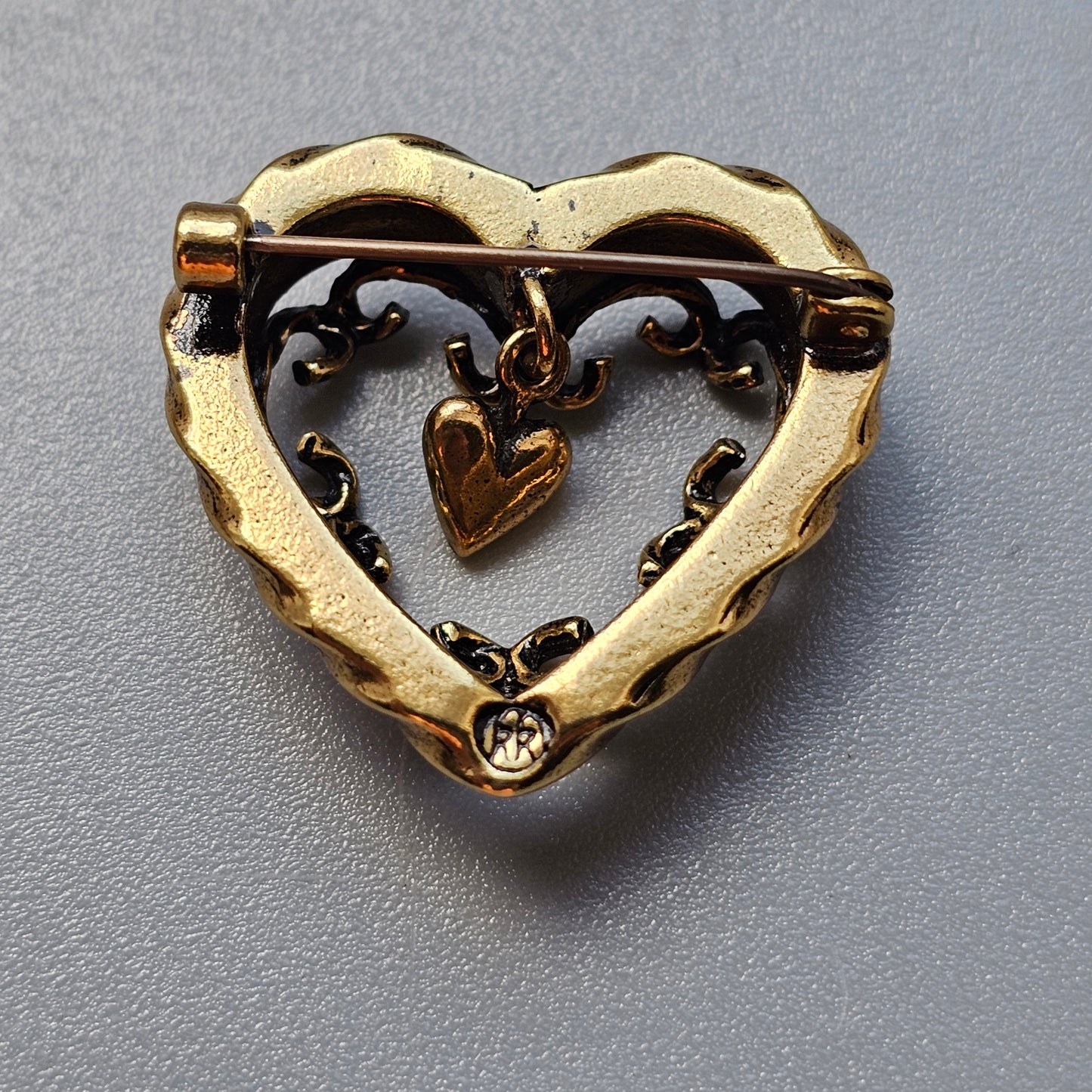 Finnish Kalevala Koru Heart of the House Bronze Brooch