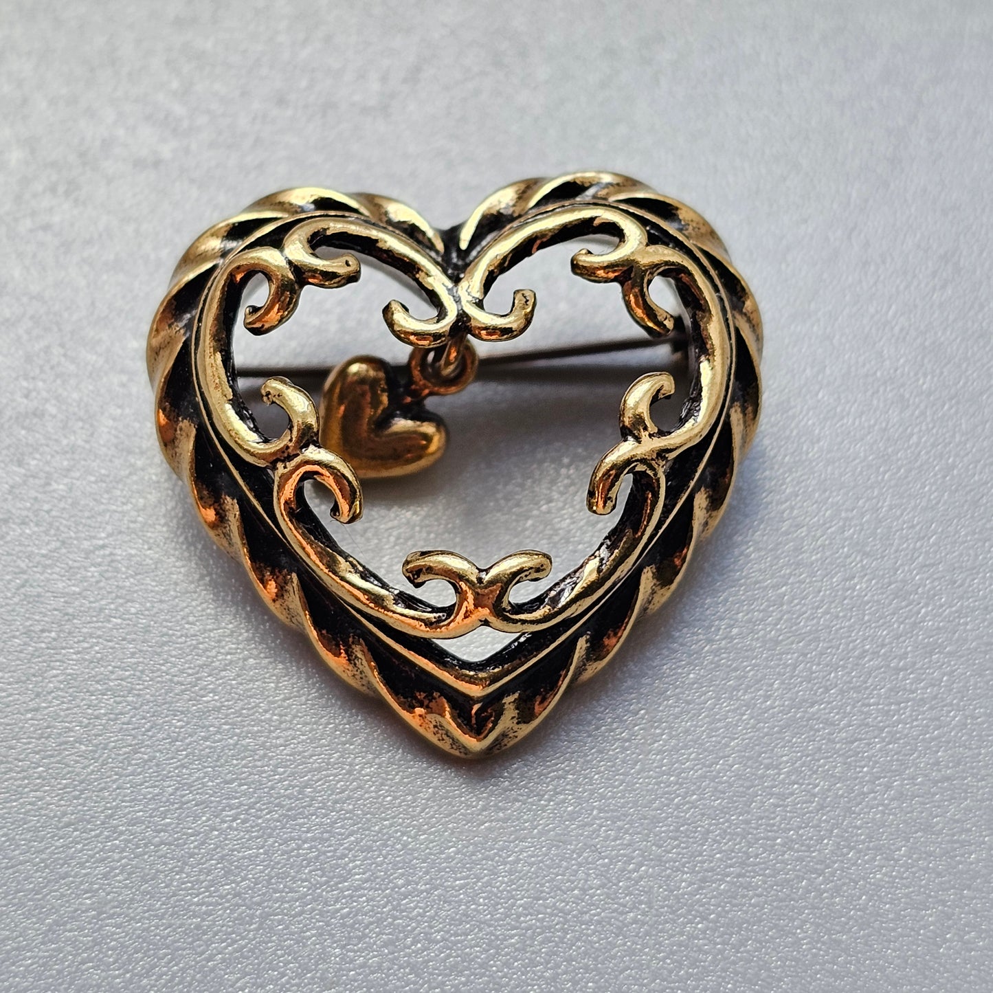 Finnish Kalevala Koru Heart of the House Bronze Brooch