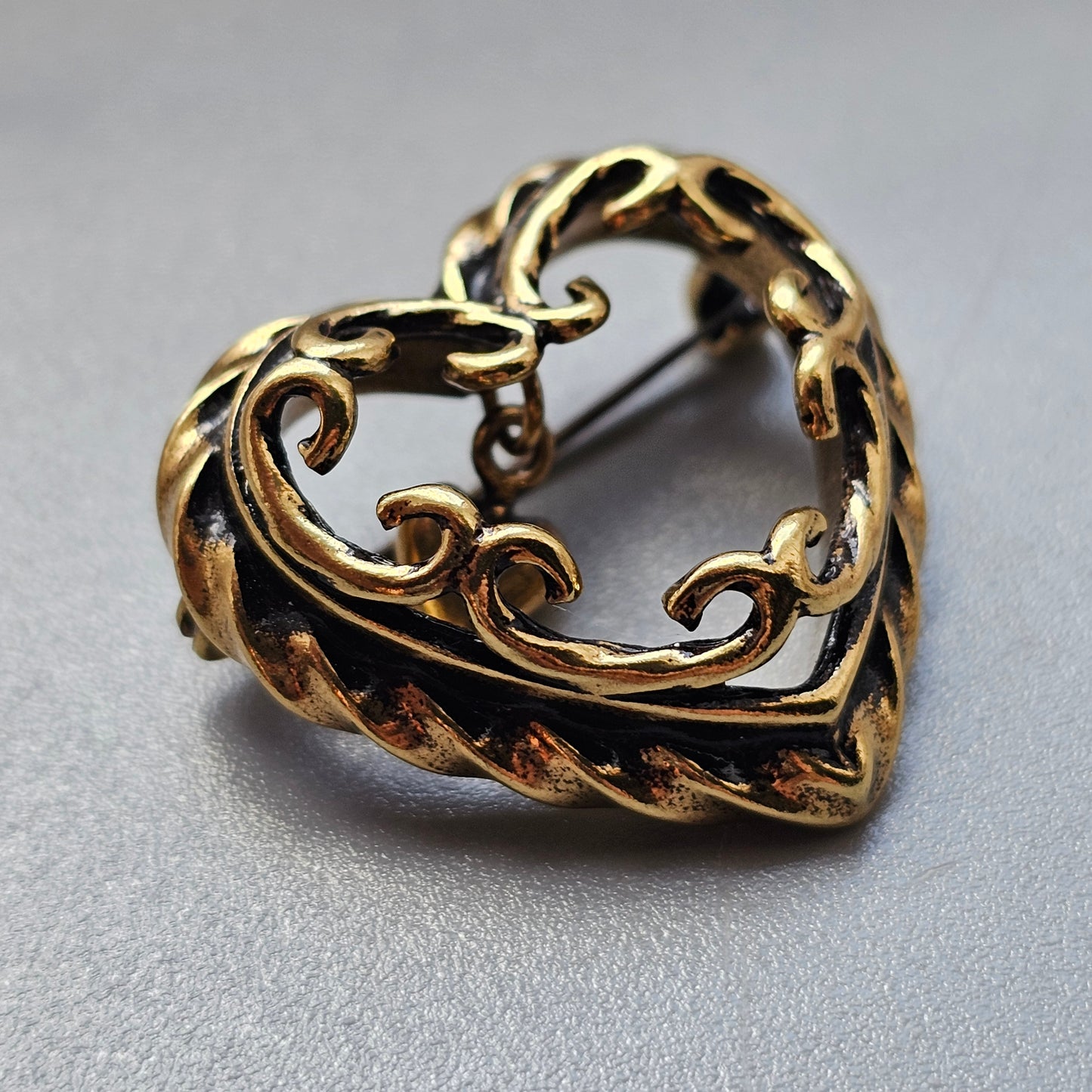 Finnish Kalevala Koru Heart of the House Bronze Brooch