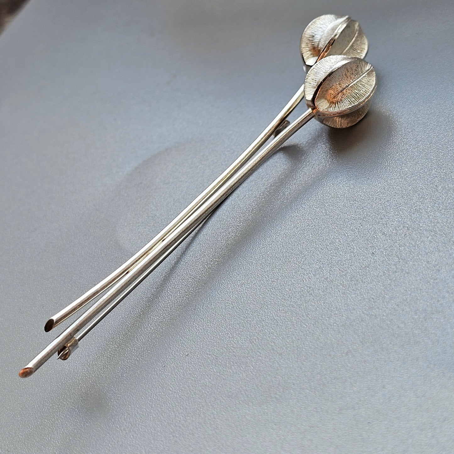 Finnish Silver Lumikukka Snowflower Brooch by Kalevala Koru