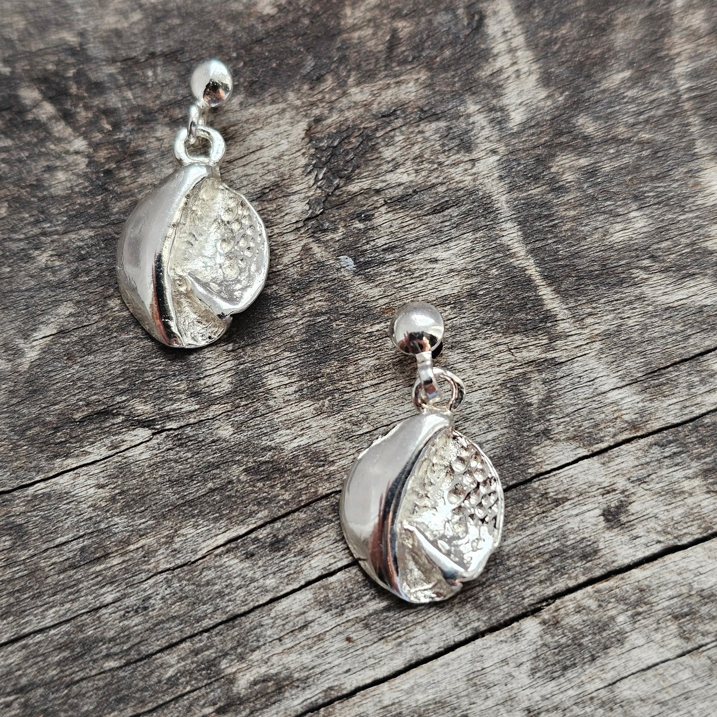 Modernist Nordic 830 Silver Drop Earrings