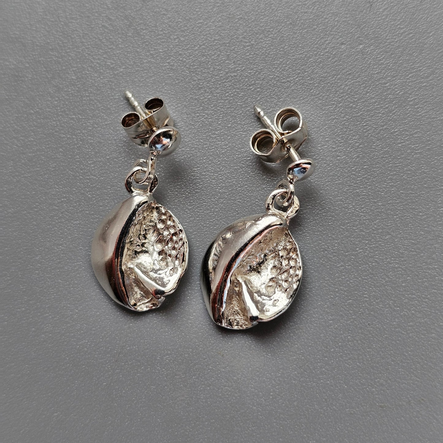 Modernist Nordic 830 Silver Drop Earrings