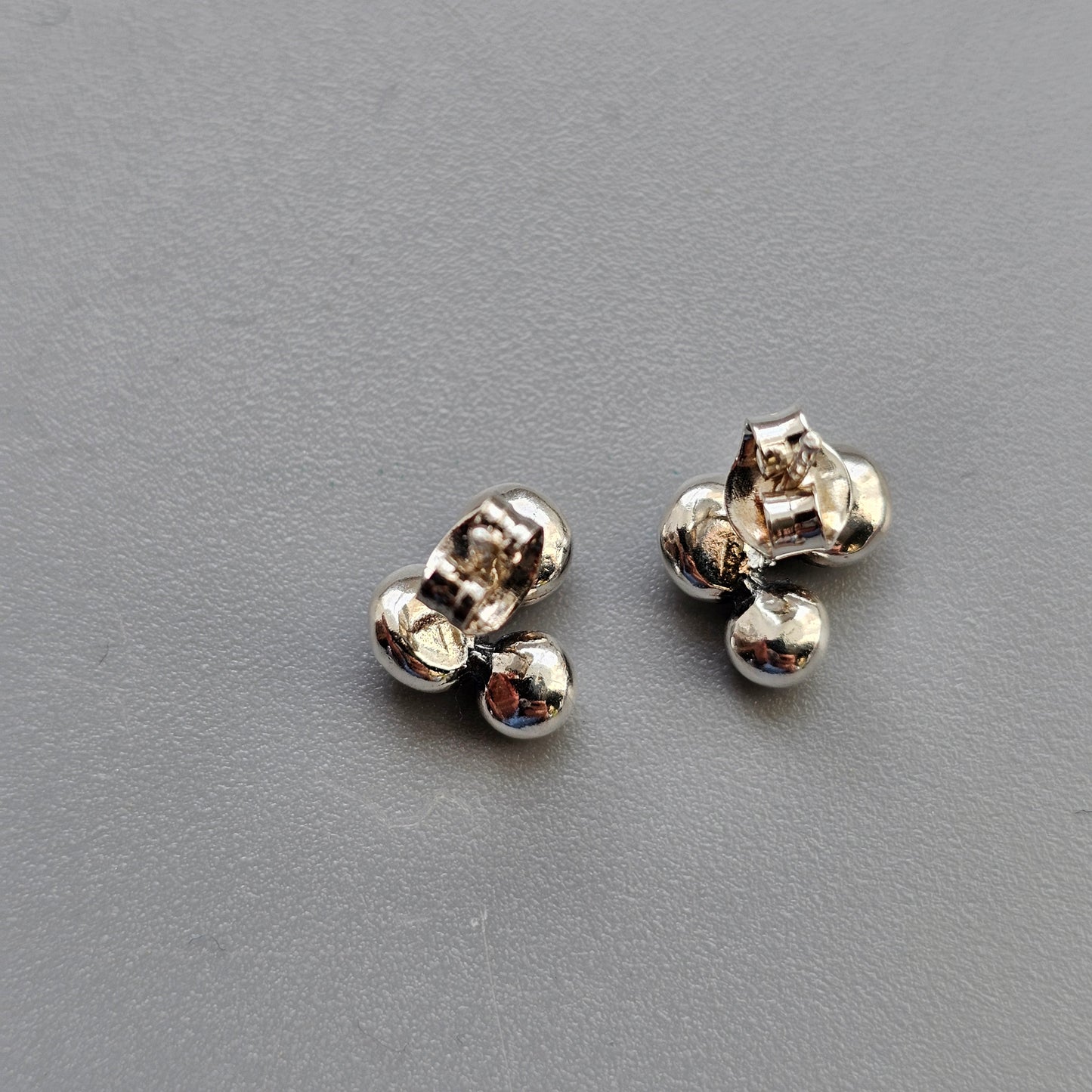 Sterling Silver Bubble Pebble Stud Earring