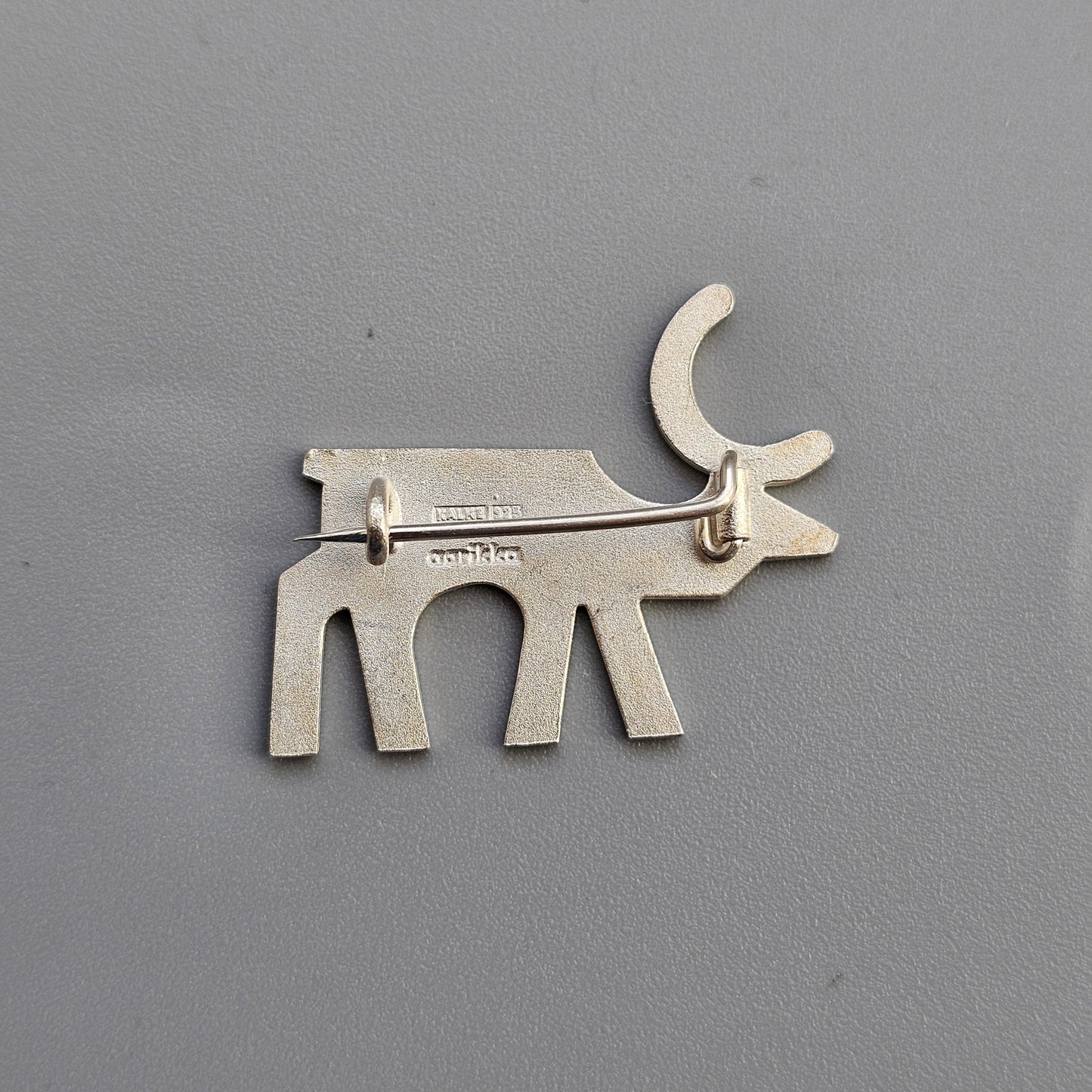 Vintage Sterling Silver Aarikka Reindeer Poro Brooch