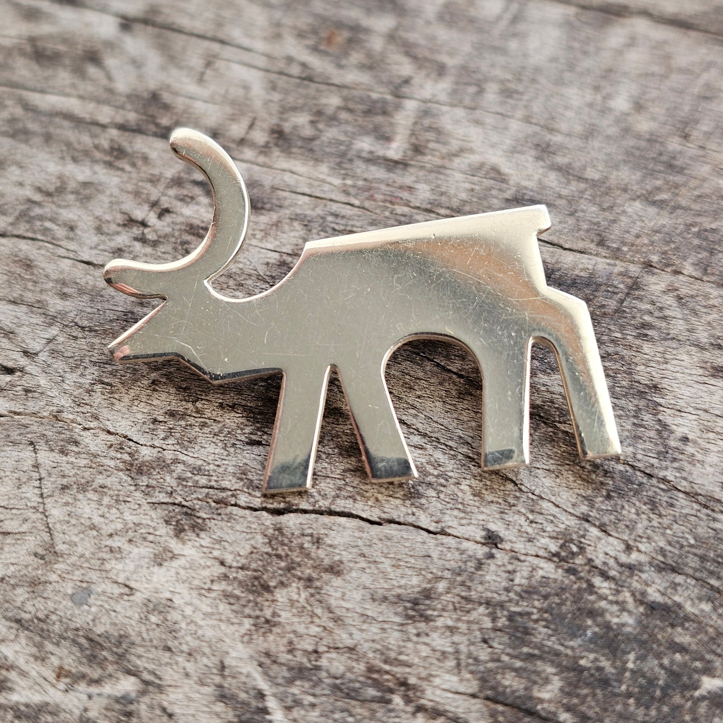 Vintage Sterling Silver Aarikka Reindeer Poro Brooch