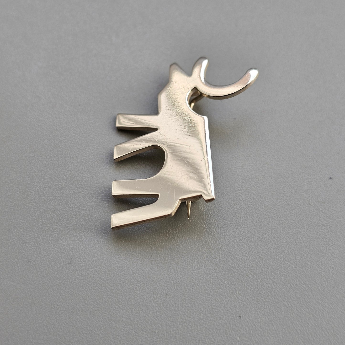 Vintage Sterling Silver Aarikka Reindeer Poro Brooch