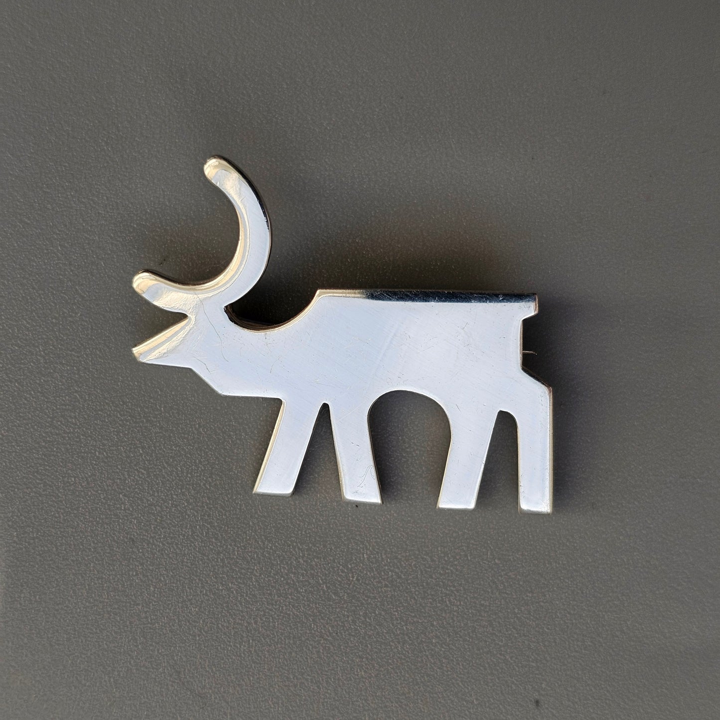 Vintage Sterling Silver Aarikka Reindeer Poro Brooch