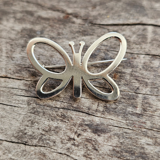 Vintage Sterling Silver Aarikka Perhonen Butterfly Brooch