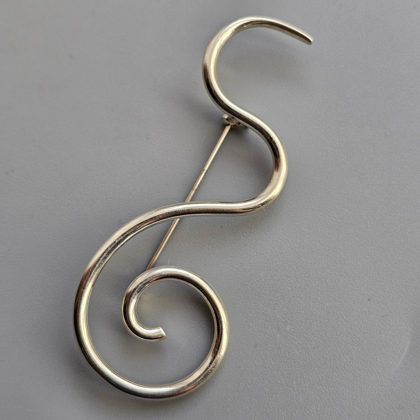 Contemporary Finnish Sterling Silver Spiral Brooch by Kalevala Koru / Kaunis Koru