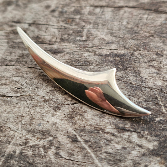 Finnish Minimalist Sterling Silver Brooch by Aarikka Finland