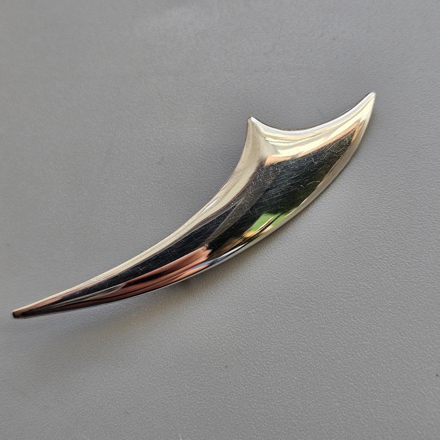 Finnish Minimalist Sterling Silver Brooch by Aarikka Finland