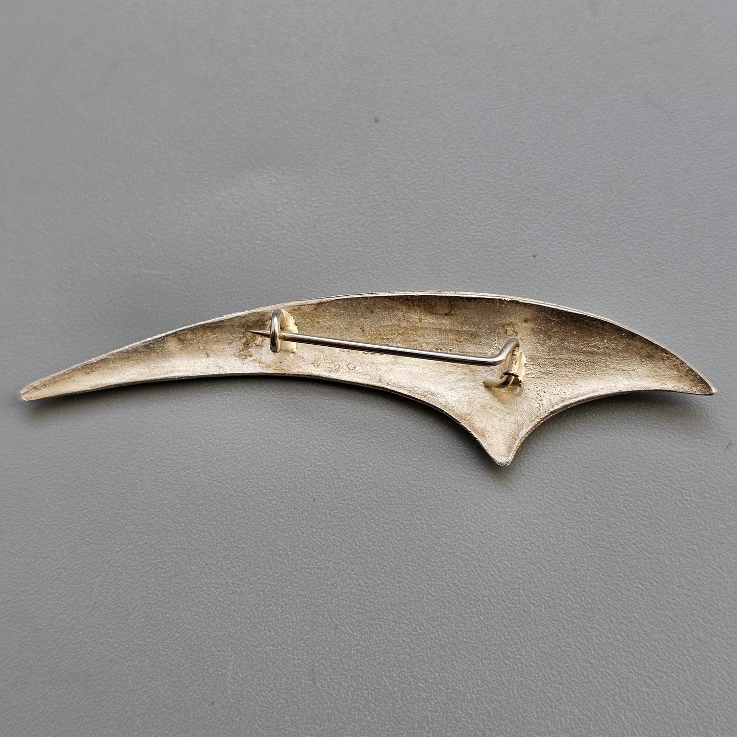 Finnish Minimalist Sterling Silver Brooch by Aarikka Finland