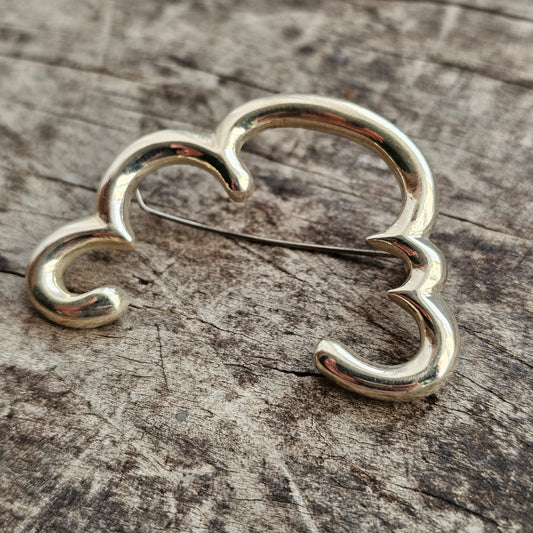 Pekka Piekäinen Sterling Silver Cloud Brooch for Platinoro 'Every Cloud Has a Silver Lining'