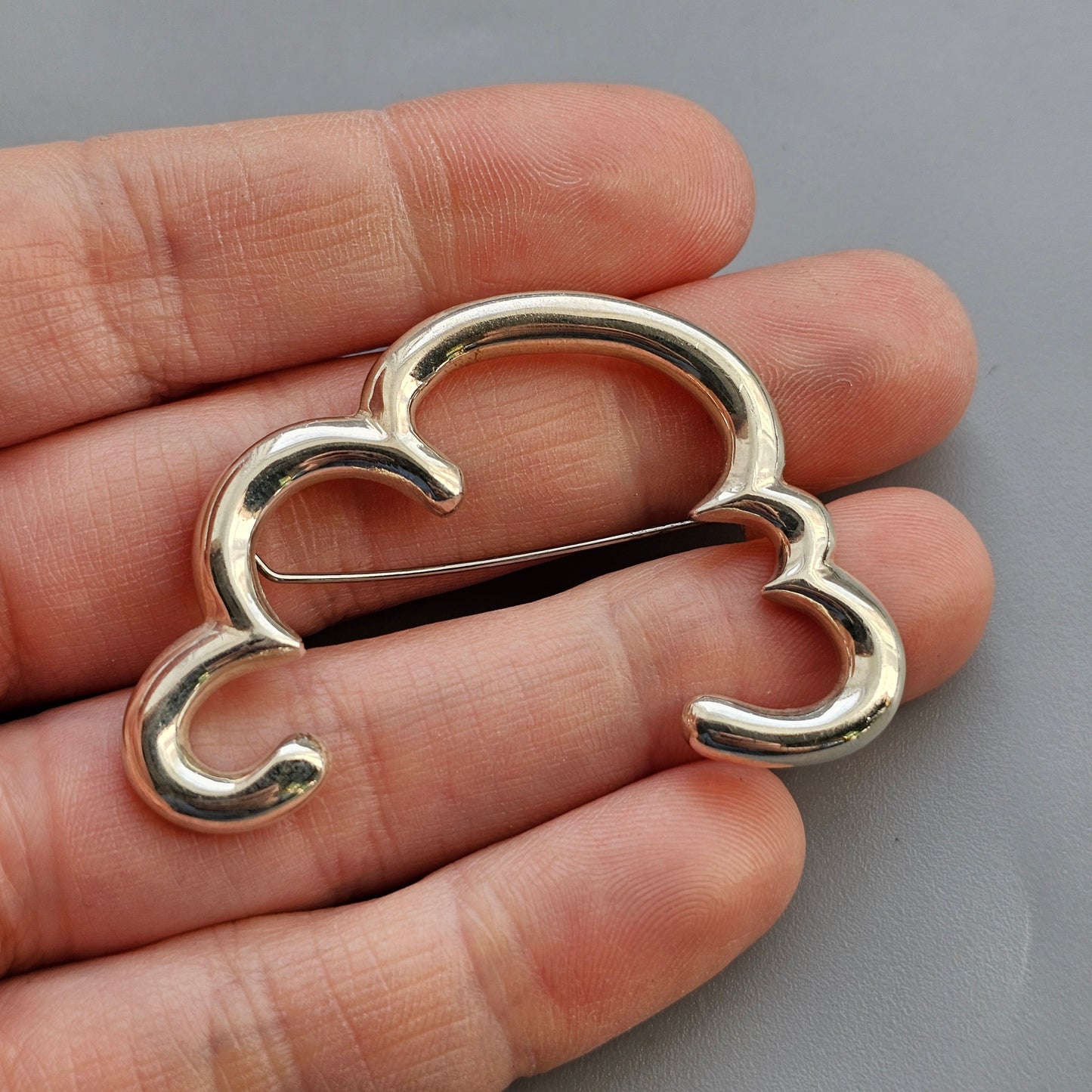Pekka Piekäinen Sterling Silver Cloud Brooch for Platinoro 'Every Cloud Has a Silver Lining'