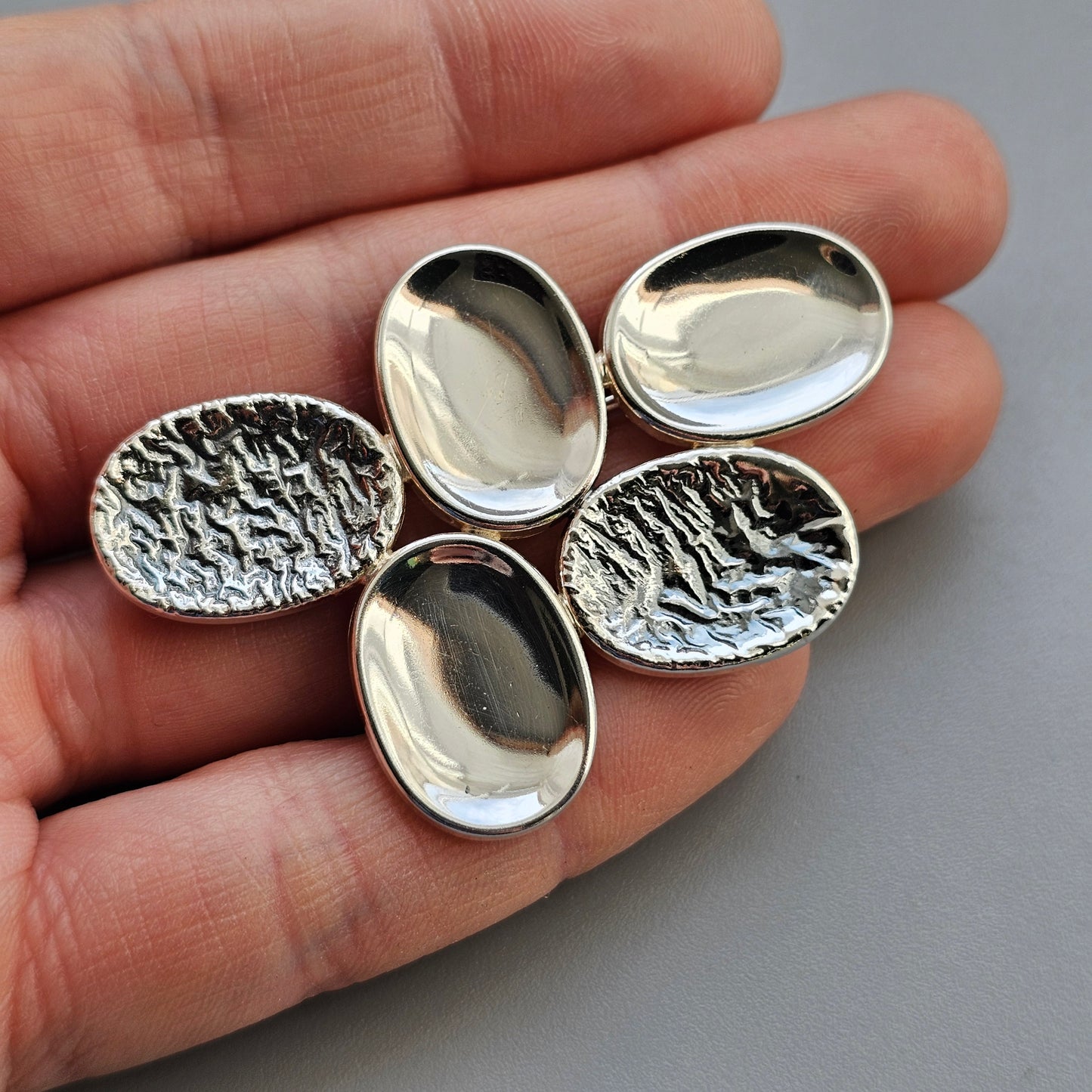 1960s 1970s Vintage Finnish Modernist Silver Brooch by Turun Hopea