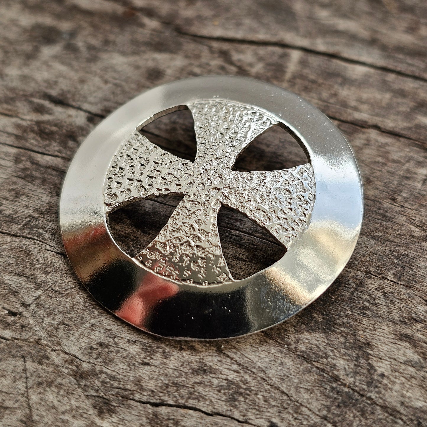 Finnish Sterling Silver Cross Brooch / Necklace Pendant 2002