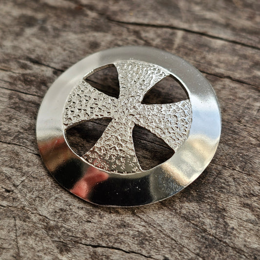Finnish Sterling Silver Cross Brooch / Necklace Pendant 2002