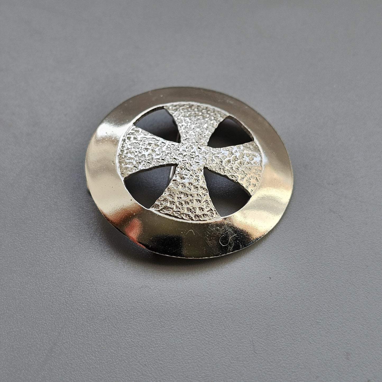 Finnish Sterling Silver Cross Brooch / Necklace Pendant 2002