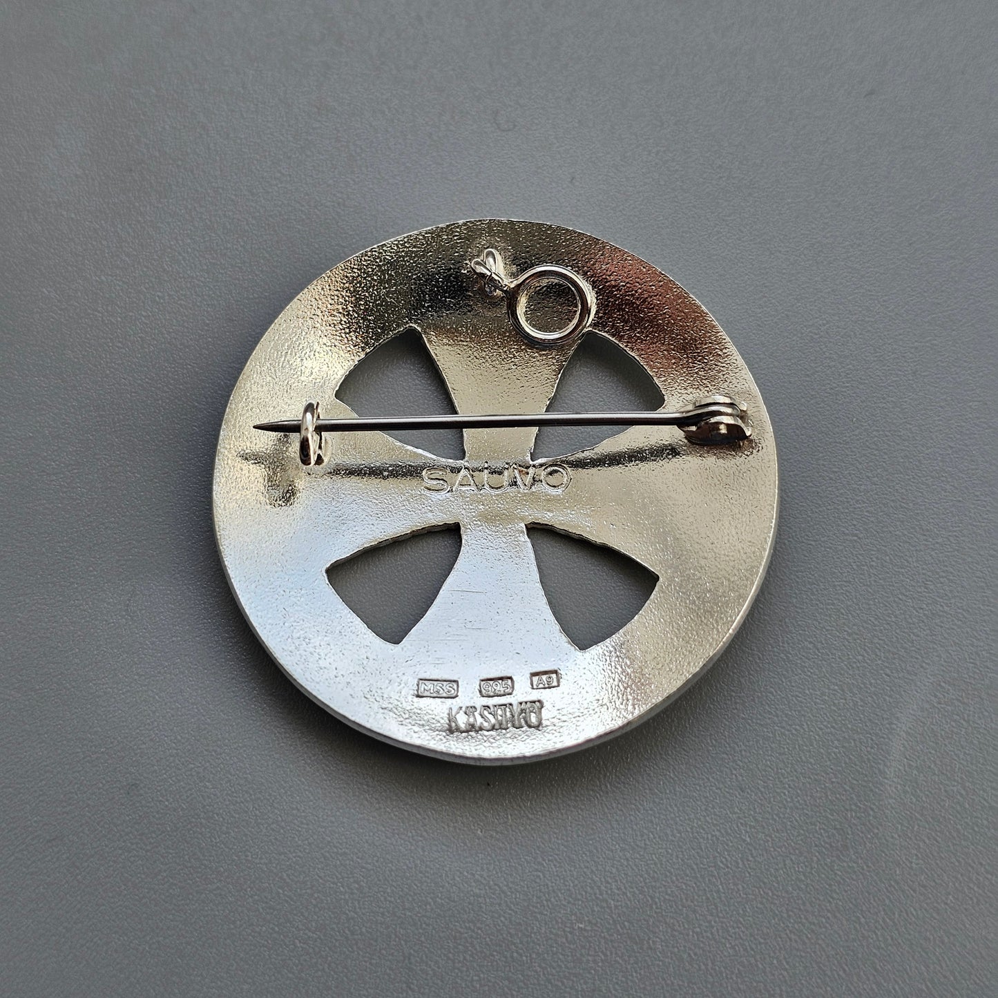 Finnish Sterling Silver Cross Brooch / Necklace Pendant 2002