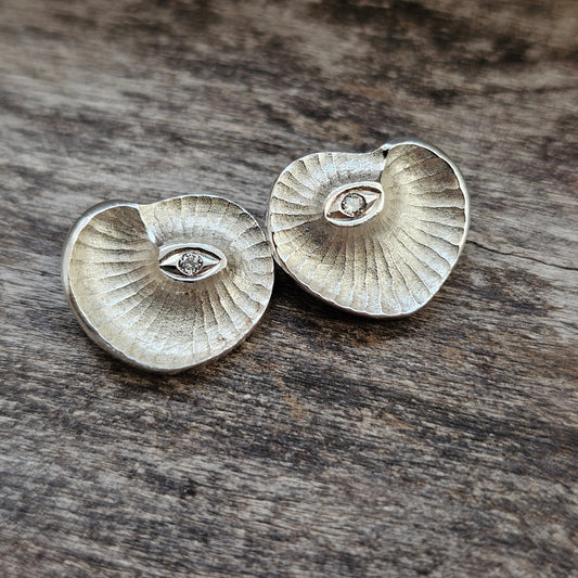 Finnfeelings Heart Stud Sterling Silver Earrings Bernt Högkvist Andante