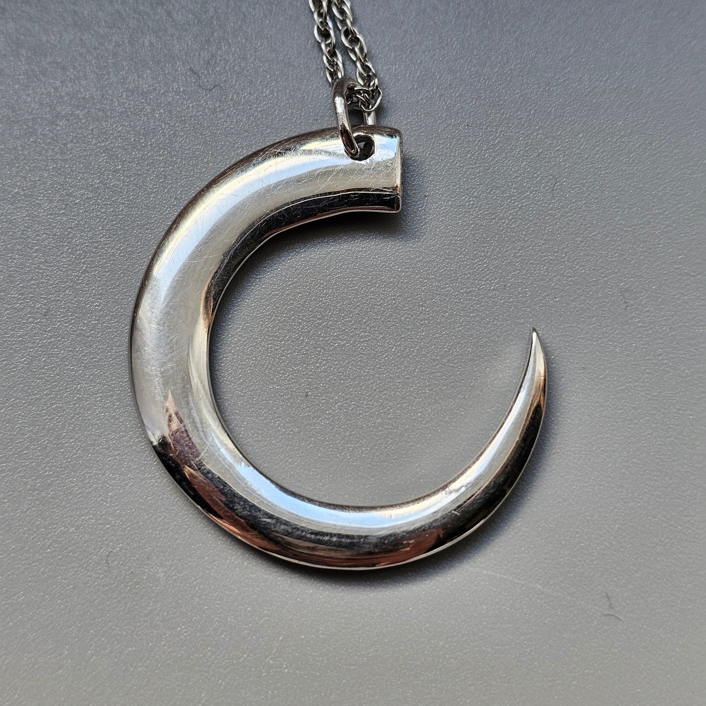 Tapio Wirkkala Finnish Sterling Silver Necklace Pendant - Boars Tooth Villisian Hammas