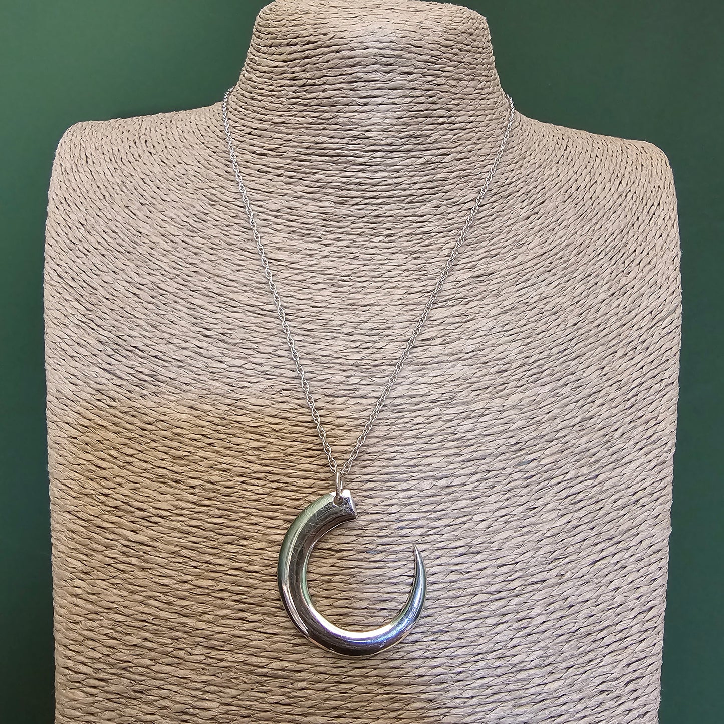 Tapio Wirkkala Finnish Sterling Silver Necklace Pendant - Boars Tooth Villisian Hammas