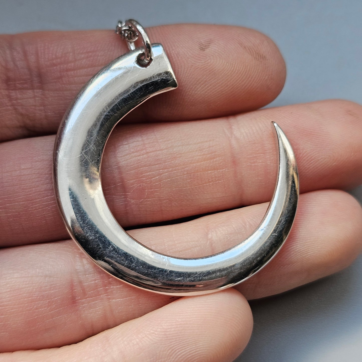 Tapio Wirkkala Finnish Sterling Silver Necklace Pendant - Boars Tooth Villisian Hammas
