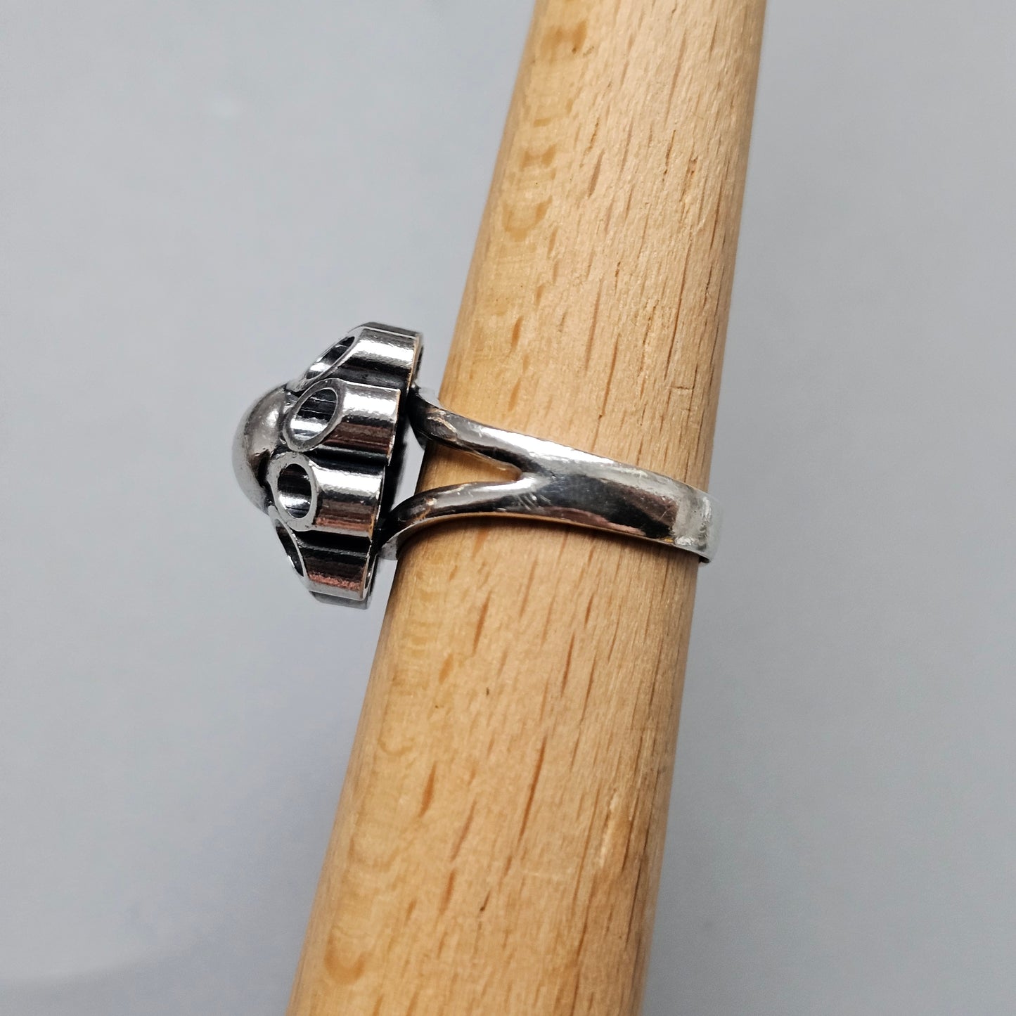 1960s Finnish Modernist Sterling Silver Ring by Erik Granit & Co - UK Ring Size J 1/2 -  US Ring Size 5