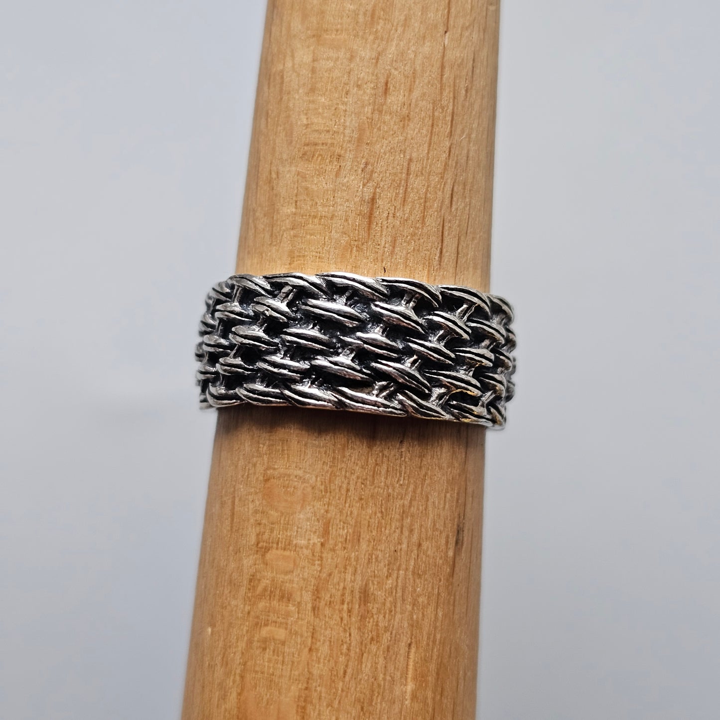 Vintage Sterling Silver Woven Ring