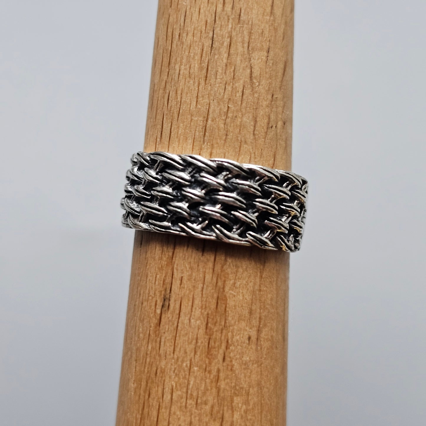 Vintage Sterling Silver Woven Ring