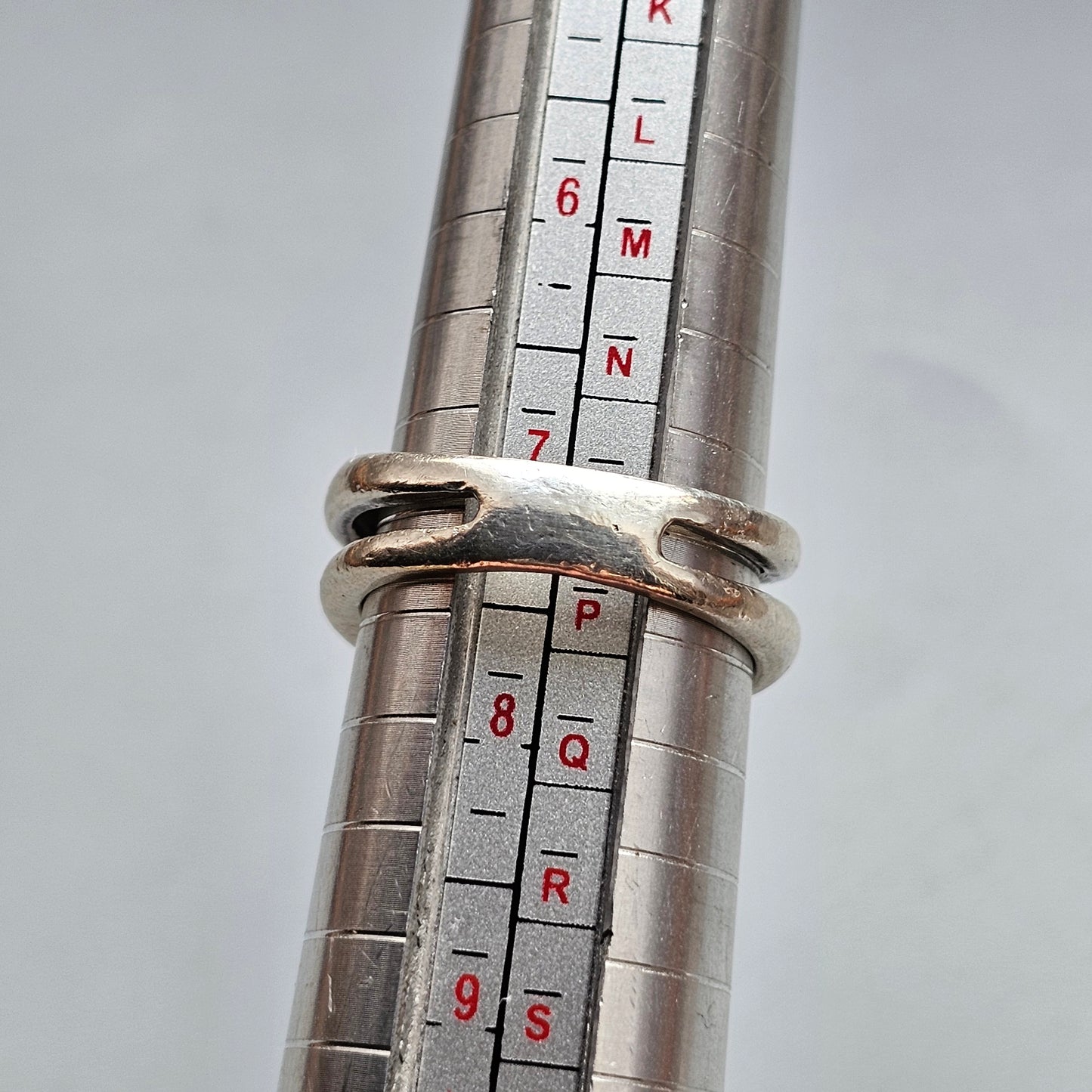 Contemporary Sterling Silver & Princess Cut Cubic Zirconia Ring  - UK Ring Size O 1/2 - US Ring Size 7.5