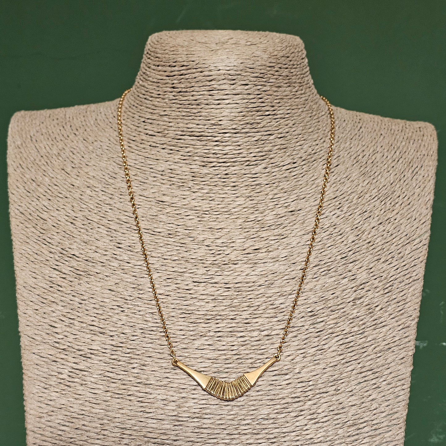 Vintage 1970s 1980s Modernist Finnish Bronze Necklace