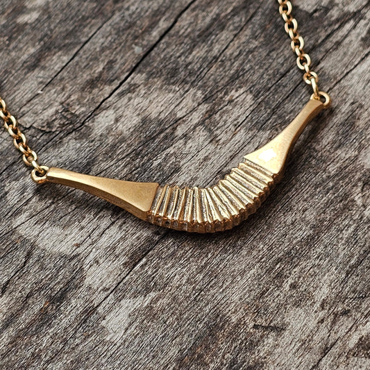 Vintage Modernist Finnish Bronze Necklace