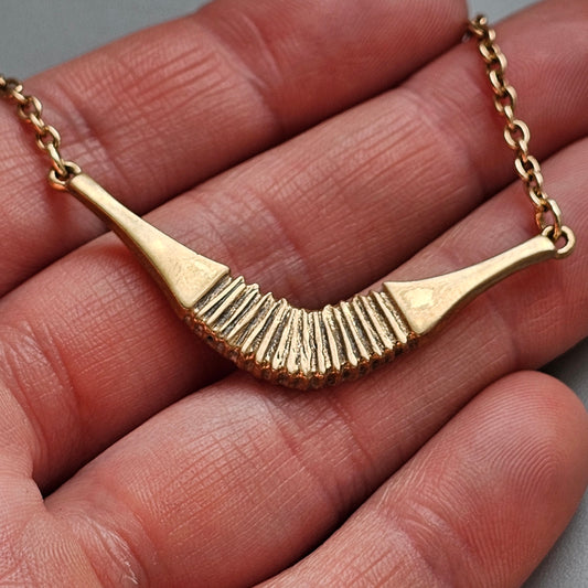 Vintage 1970s 1980s Modernist Finnish Bronze Necklace